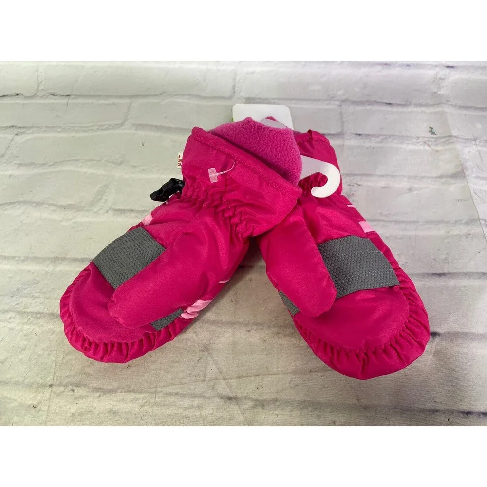 Hot Paws Girls Size 4-6 Years Winter Ski Snow Gloves Pink Insulated Lined NEW